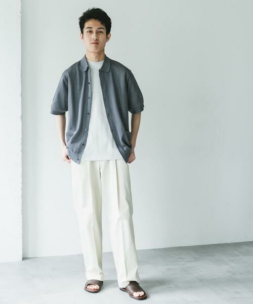 URBAN RESEARCH DOORS / アーバンリサーチ ドアーズ カーディガン・ボレロ | リネンライクショートスリーブシャツカーディガン | 詳細26