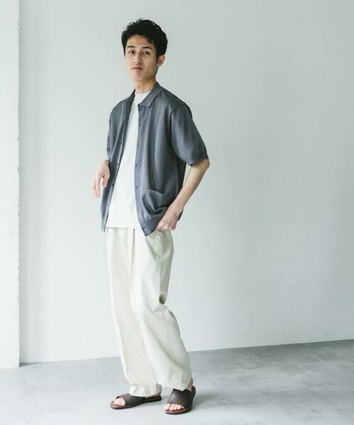 URBAN RESEARCH DOORS / アーバンリサーチ ドアーズ カーディガン・ボレロ | リネンライクショートスリーブシャツカーディガン | 詳細27