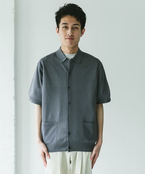 URBAN RESEARCH DOORS / アーバンリサーチ ドアーズ カーディガン・ボレロ | リネンライクショートスリーブシャツカーディガン | 詳細28