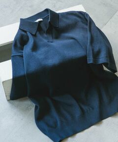 URBAN RESEARCH DOORS / アーバンリサーチ ドアーズ ポロシャツ | リネン混ハイゲージ スキッパーニットポロシャツ