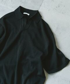 URBAN RESEARCH DOORS / アーバンリサーチ ドアーズ ポロシャツ | リネン混ハイゲージ スキッパーニットポロシャツ
