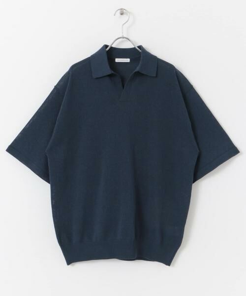 URBAN RESEARCH DOORS / アーバンリサーチ ドアーズ ポロシャツ | リネン混ハイゲージ スキッパーニットポロシャツ | 詳細10
