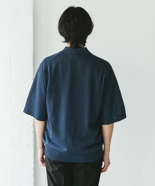 URBAN RESEARCH DOORS / アーバンリサーチ ドアーズ ポロシャツ | リネン混ハイゲージ スキッパーニットポロシャツ | 詳細9