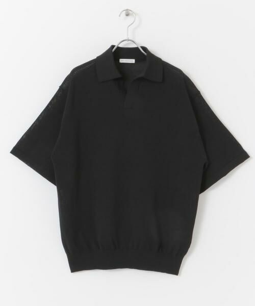 URBAN RESEARCH DOORS / アーバンリサーチ ドアーズ ポロシャツ | リネン混ハイゲージ スキッパーニットポロシャツ | 詳細24