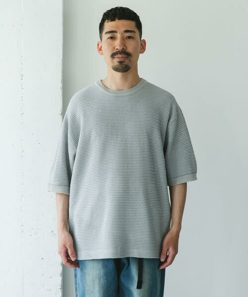 URBAN RESEARCH DOORS / アーバンリサーチ ドアーズ Tシャツ | 変形鹿の子ニットTシャツ | 詳細10