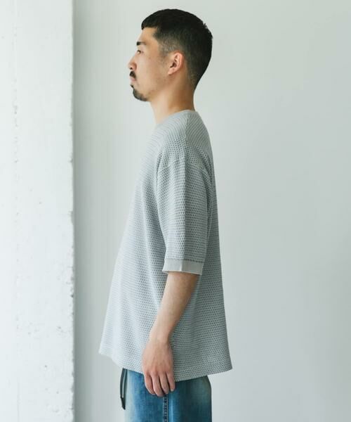 URBAN RESEARCH DOORS / アーバンリサーチ ドアーズ Tシャツ | 変形鹿の子ニットTシャツ | 詳細11