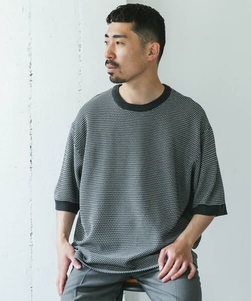 URBAN RESEARCH DOORS / アーバンリサーチ ドアーズ Tシャツ | 変形鹿の子ニットTシャツ | 詳細17