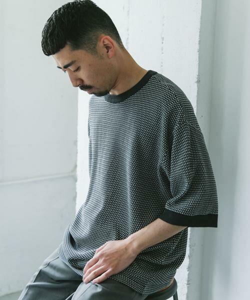 URBAN RESEARCH DOORS / アーバンリサーチ ドアーズ Tシャツ | 変形鹿の子ニットTシャツ | 詳細18