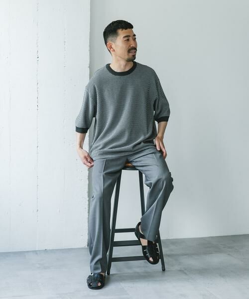 URBAN RESEARCH DOORS / アーバンリサーチ ドアーズ Tシャツ | 変形鹿の子ニットTシャツ | 詳細20