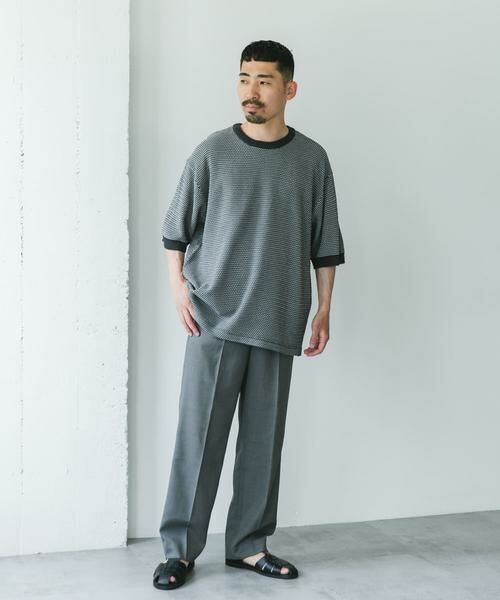 URBAN RESEARCH DOORS / アーバンリサーチ ドアーズ Tシャツ | 変形鹿の子ニットTシャツ | 詳細21