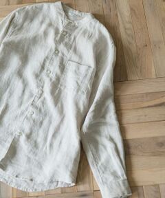 URBAN RESEARCH DOORS / アーバンリサーチ ドアーズ シャツ・ブラウス | 『XLサイズ/WEB限定』シルケットリネンバンドカラーロングスリーブシャツ