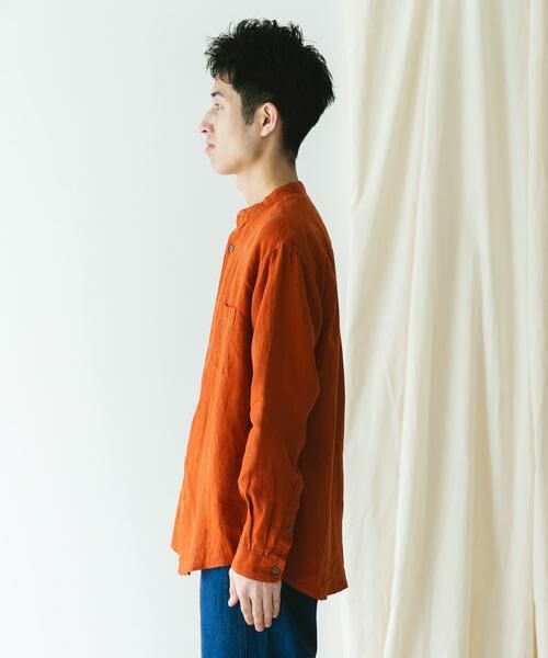 URBAN RESEARCH DOORS / アーバンリサーチ ドアーズ シャツ・ブラウス | 『XLサイズ/WEB限定』シルケットリネンバンドカラーロングスリーブシャツ | 詳細11