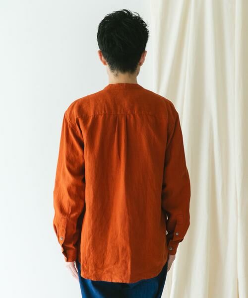 URBAN RESEARCH DOORS / アーバンリサーチ ドアーズ シャツ・ブラウス | 『XLサイズ/WEB限定』シルケットリネンバンドカラーロングスリーブシャツ | 詳細12