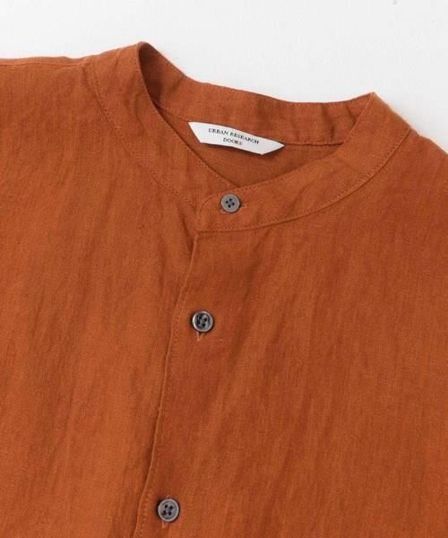 URBAN RESEARCH DOORS / アーバンリサーチ ドアーズ シャツ・ブラウス | 『XLサイズ/WEB限定』シルケットリネンバンドカラーロングスリーブシャツ | 詳細14