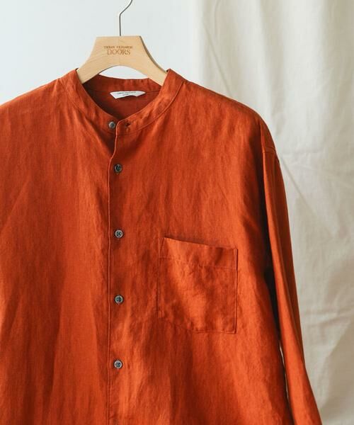 URBAN RESEARCH DOORS / アーバンリサーチ ドアーズ シャツ・ブラウス | 『XLサイズ/WEB限定』シルケットリネンバンドカラーロングスリーブシャツ | 詳細2