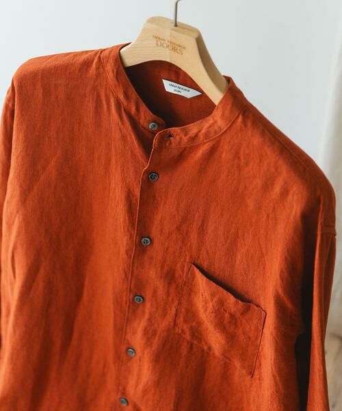 URBAN RESEARCH DOORS / アーバンリサーチ ドアーズ シャツ・ブラウス | 『XLサイズ/WEB限定』シルケットリネンバンドカラーロングスリーブシャツ | 詳細3