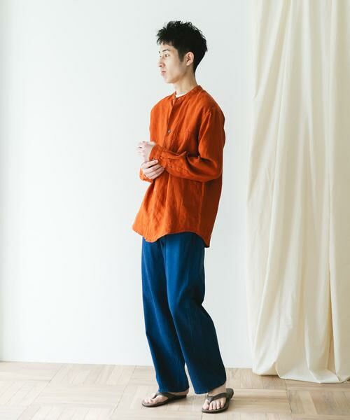 URBAN RESEARCH DOORS / アーバンリサーチ ドアーズ シャツ・ブラウス | 『XLサイズ/WEB限定』シルケットリネンバンドカラーロングスリーブシャツ | 詳細6