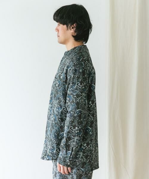 URBAN RESEARCH DOORS / アーバンリサーチ ドアーズ シャツ・ブラウス | 『XLサイズ/WEB限定』シルケットリネンバンドカラーロングスリーブシャツ | 詳細30