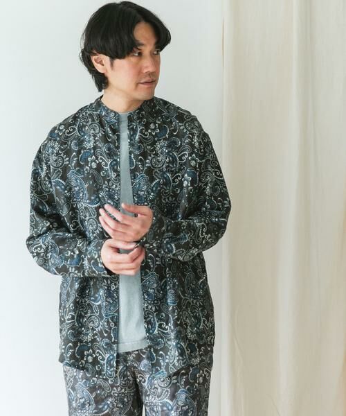 URBAN RESEARCH DOORS / アーバンリサーチ ドアーズ シャツ・ブラウス | 『XLサイズ/WEB限定』シルケットリネンバンドカラーロングスリーブシャツ | 詳細25