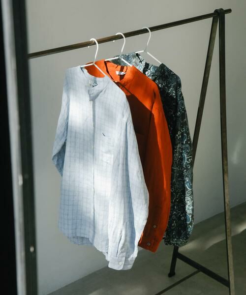 URBAN RESEARCH DOORS / アーバンリサーチ ドアーズ シャツ・ブラウス | 『XLサイズ/WEB限定』シルケットリネンバンドカラーロングスリーブシャツ | 詳細28