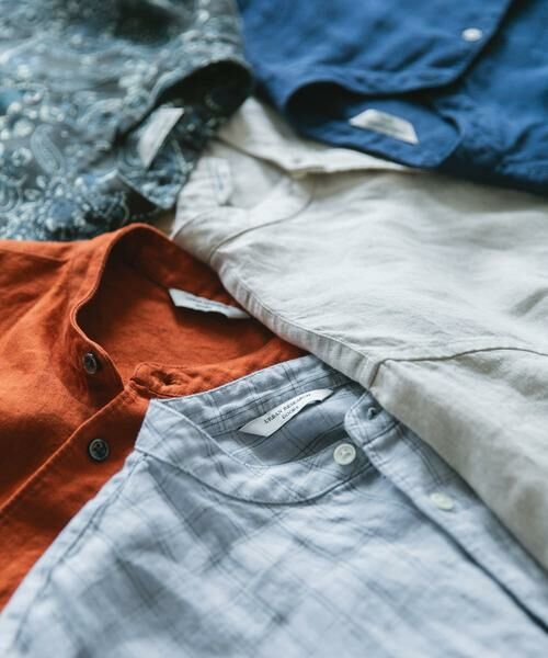 URBAN RESEARCH DOORS / アーバンリサーチ ドアーズ シャツ・ブラウス | 『XLサイズ/WEB限定』シルケットリネン バンドカラーショートスリーブシャツ | 詳細15