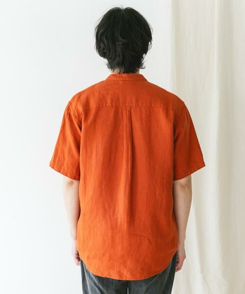 URBAN RESEARCH DOORS / アーバンリサーチ ドアーズ シャツ・ブラウス | 『XLサイズ/WEB限定』シルケットリネン バンドカラーショートスリーブシャツ | 詳細16