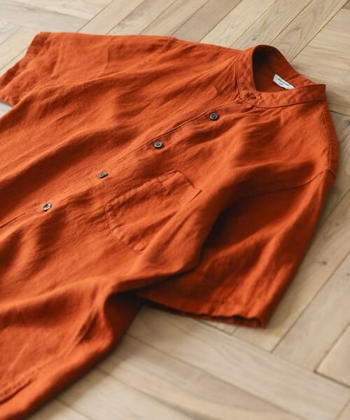 URBAN RESEARCH DOORS / アーバンリサーチ ドアーズ シャツ・ブラウス | 『XLサイズ/WEB限定』シルケットリネン バンドカラーショートスリーブシャツ | 詳細2