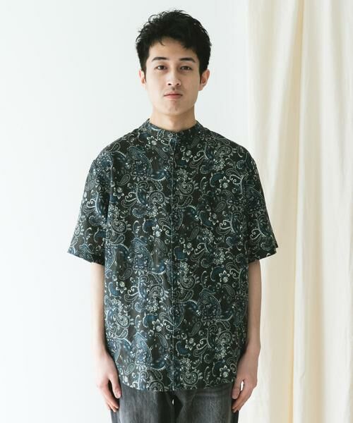 URBAN RESEARCH DOORS / アーバンリサーチ ドアーズ シャツ・ブラウス | 『XLサイズ/WEB限定』シルケットリネン バンドカラーショートスリーブシャツ | 詳細29