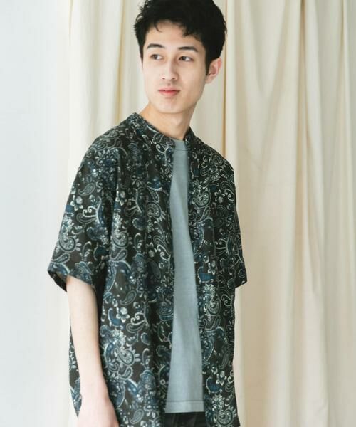 URBAN RESEARCH DOORS / アーバンリサーチ ドアーズ シャツ・ブラウス | 『XLサイズ/WEB限定』シルケットリネン バンドカラーショートスリーブシャツ | 詳細24