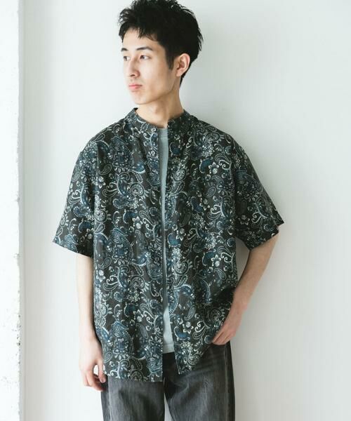 URBAN RESEARCH DOORS / アーバンリサーチ ドアーズ シャツ・ブラウス | 『XLサイズ/WEB限定』シルケットリネン バンドカラーショートスリーブシャツ | 詳細25