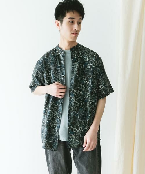 URBAN RESEARCH DOORS / アーバンリサーチ ドアーズ シャツ・ブラウス | 『XLサイズ/WEB限定』シルケットリネン バンドカラーショートスリーブシャツ | 詳細26