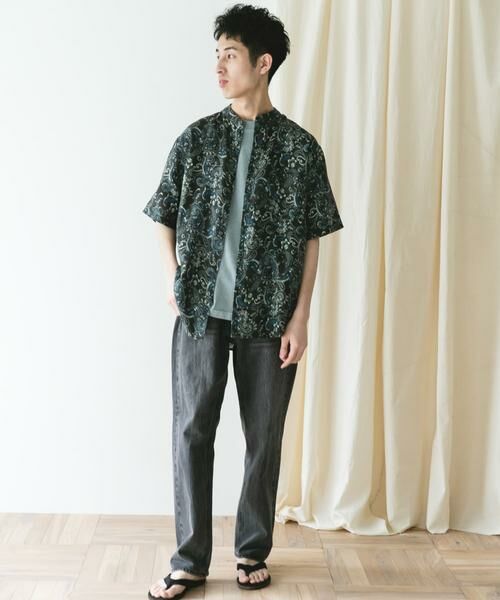 URBAN RESEARCH DOORS / アーバンリサーチ ドアーズ シャツ・ブラウス | 『XLサイズ/WEB限定』シルケットリネン バンドカラーショートスリーブシャツ | 詳細28