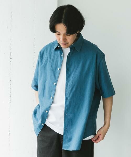 URBAN RESEARCH DOORS / アーバンリサーチ ドアーズ シャツ・ブラウス | ヘンプコットン レギュラーカラーシャツ | 詳細4