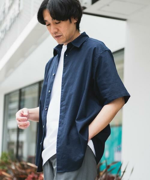 URBAN RESEARCH DOORS / アーバンリサーチ ドアーズ シャツ・ブラウス | ヘンプコットン レギュラーカラーシャツ | 詳細12