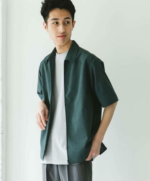 URBAN RESEARCH DOORS / アーバンリサーチ ドアーズ シャツ・ブラウス | 『UR TECH DRYLUXE』ZIP SHIRTS | 詳細1