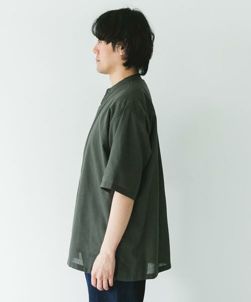 URBAN RESEARCH DOORS / アーバンリサーチ ドアーズ シャツ・ブラウス | 『XLサイズ/WEB限定』『UR TECH 高機能リネン』バンドカラーシャツ | 詳細10