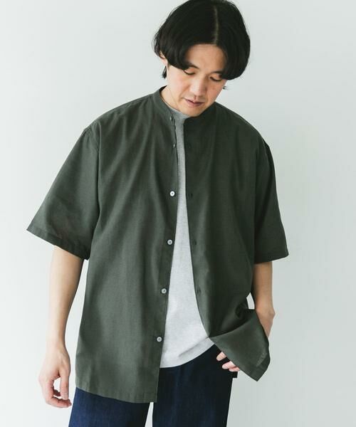 URBAN RESEARCH DOORS / アーバンリサーチ ドアーズ シャツ・ブラウス | 『XLサイズ/WEB限定』『UR TECH 高機能リネン』バンドカラーシャツ | 詳細3