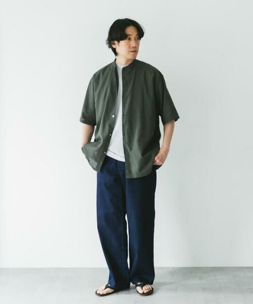 URBAN RESEARCH DOORS / アーバンリサーチ ドアーズ シャツ・ブラウス | 『XLサイズ/WEB限定』『UR TECH 高機能リネン』バンドカラーシャツ | 詳細6