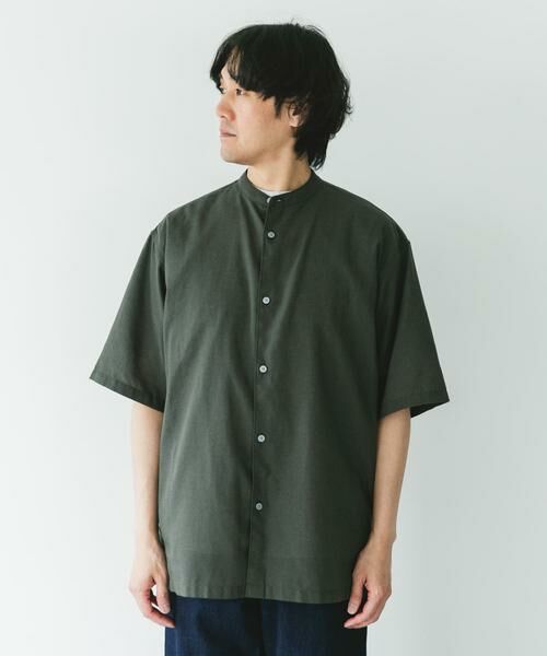 URBAN RESEARCH DOORS / アーバンリサーチ ドアーズ シャツ・ブラウス | 『XLサイズ/WEB限定』『UR TECH 高機能リネン』バンドカラーシャツ | 詳細9