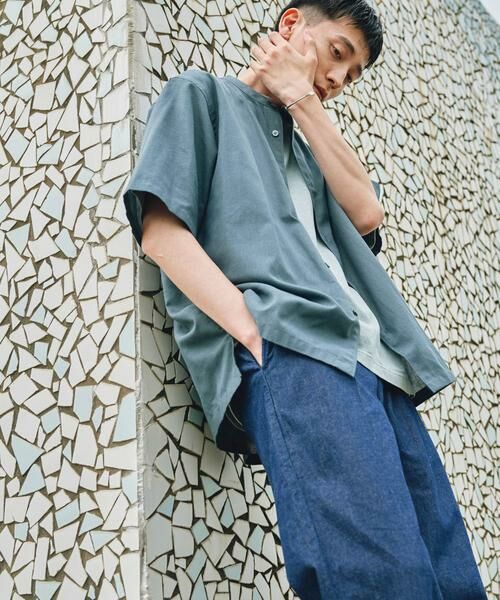 URBAN RESEARCH DOORS / アーバンリサーチ ドアーズ シャツ・ブラウス | 『XLサイズ/WEB限定』『UR TECH 高機能リネン』バンドカラーシャツ | 詳細14