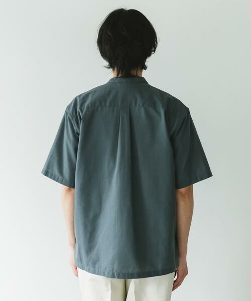 URBAN RESEARCH DOORS / アーバンリサーチ ドアーズ シャツ・ブラウス | 『XLサイズ/WEB限定』『UR TECH 高機能リネン』バンドカラーシャツ | 詳細27