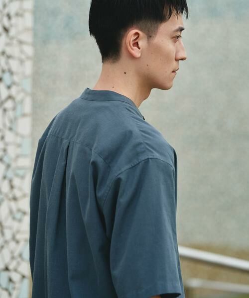 URBAN RESEARCH DOORS / アーバンリサーチ ドアーズ シャツ・ブラウス | 『XLサイズ/WEB限定』『UR TECH 高機能リネン』バンドカラーシャツ | 詳細16