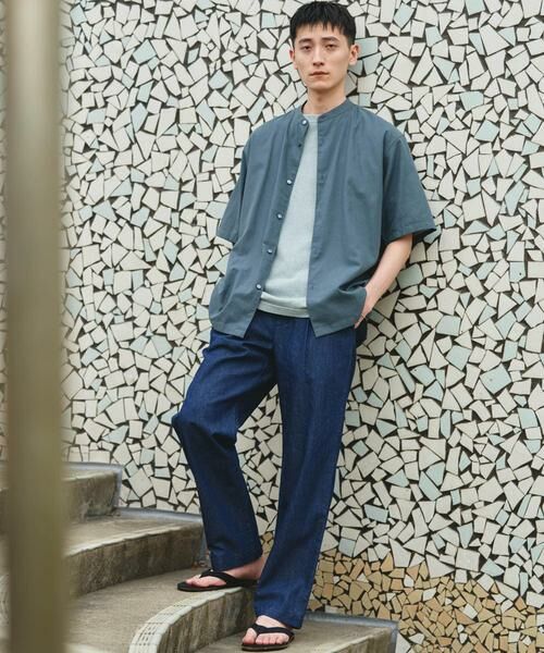 URBAN RESEARCH DOORS / アーバンリサーチ ドアーズ シャツ・ブラウス | 『XLサイズ/WEB限定』『UR TECH 高機能リネン』バンドカラーシャツ | 詳細17