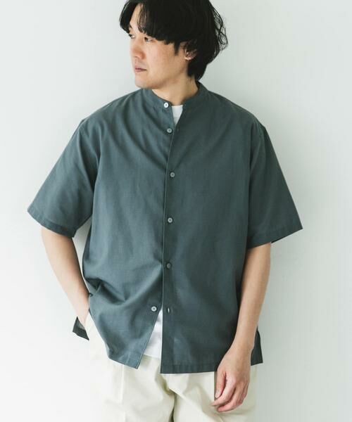 URBAN RESEARCH DOORS / アーバンリサーチ ドアーズ シャツ・ブラウス | 『XLサイズ/WEB限定』『UR TECH 高機能リネン』バンドカラーシャツ | 詳細19