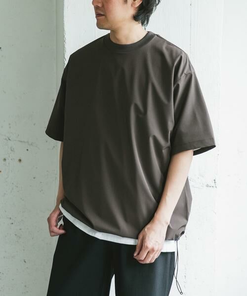URBAN RESEARCH DOORS / アーバンリサーチ ドアーズ Tシャツ | 『吸水速乾/UVカット/防シワ』ダブルクロス ストレッチプルオーバー | 詳細1