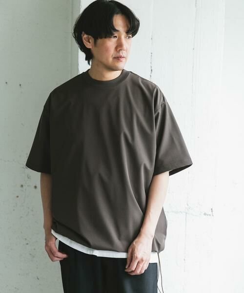 URBAN RESEARCH DOORS / アーバンリサーチ ドアーズ Tシャツ | 『吸水速乾/UVカット/防シワ』ダブルクロス ストレッチプルオーバー | 詳細3