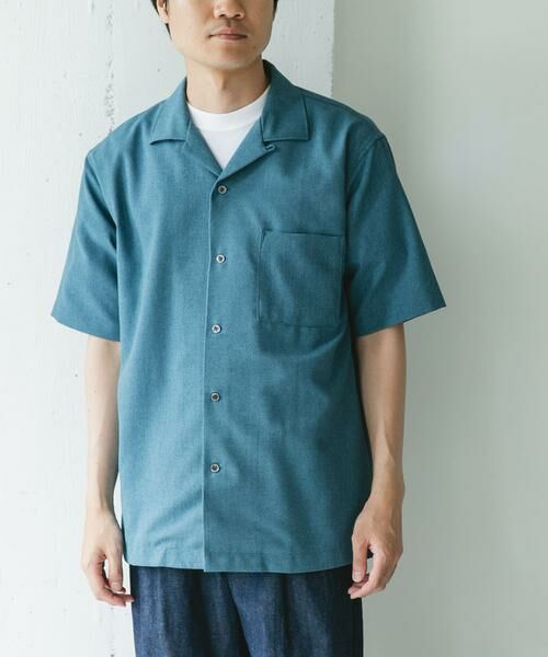 URBAN RESEARCH DOORS / アーバンリサーチ ドアーズ シャツ・ブラウス | マイクロサッカー オープンカラー ショートスリーブシャツ | 詳細1