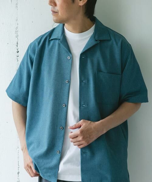 URBAN RESEARCH DOORS / アーバンリサーチ ドアーズ シャツ・ブラウス | マイクロサッカー オープンカラー ショートスリーブシャツ | 詳細11