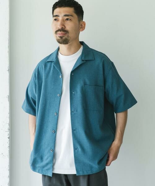 URBAN RESEARCH DOORS / アーバンリサーチ ドアーズ シャツ・ブラウス | マイクロサッカー オープンカラー ショートスリーブシャツ | 詳細14