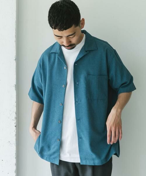 URBAN RESEARCH DOORS / アーバンリサーチ ドアーズ シャツ・ブラウス | マイクロサッカー オープンカラー ショートスリーブシャツ | 詳細15